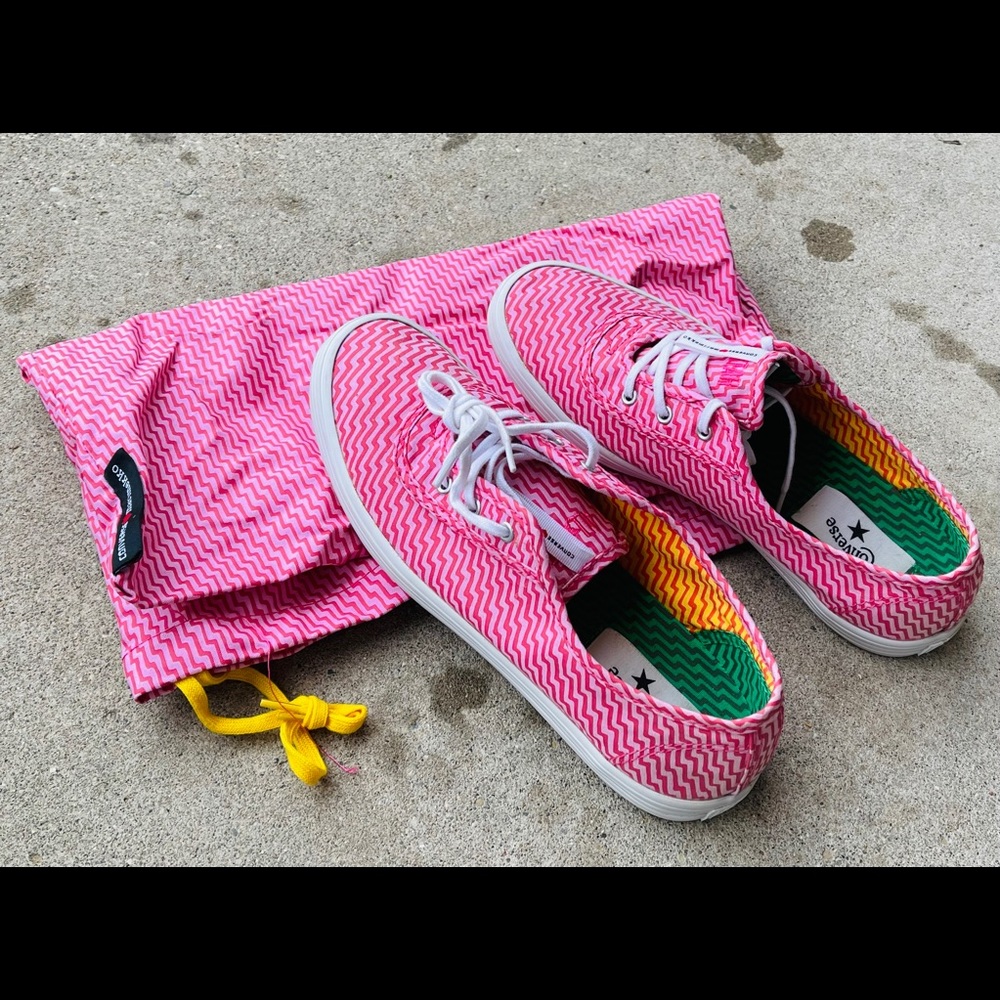 Converse X Marimekko Sneakers Pink Zig-Zag size 7